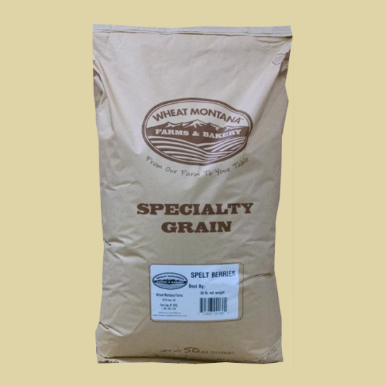 Spelt Grain Berries, White - Montana Milling (50 Pound Bag) - Click Image to Close