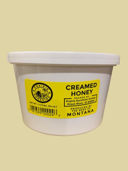 Prairie Sunshine Honey - Creamed Honey - 24 Ounce Tub - From Montana USA! - Click Image to Close