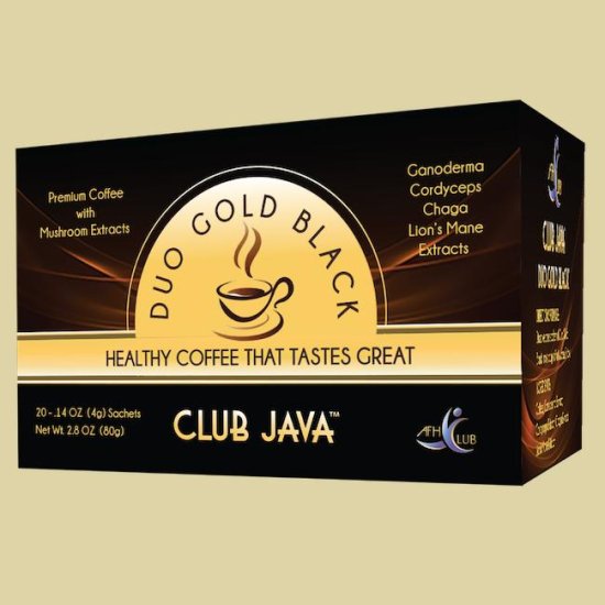 Duo Gold Healthy Black Coffee - 20 Pks - with Ganoderma, Cordyceps, Chaga, and Lion's Mane Extracts - Click Image to Close